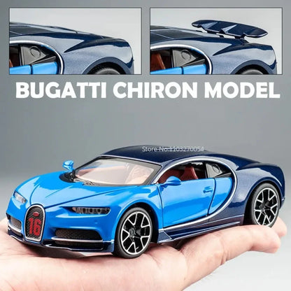 Auto Bugatti Chiron 1/32 Juguete Coleccionable con Luz y Sonido