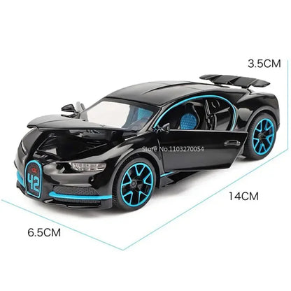Auto Bugatti Chiron 1/32 Juguete Coleccionable con Luz y Sonido
