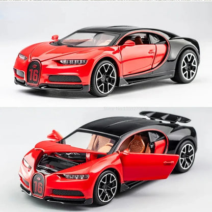 Auto Bugatti Chiron 1/32 Juguete Coleccionable con Luz y Sonido