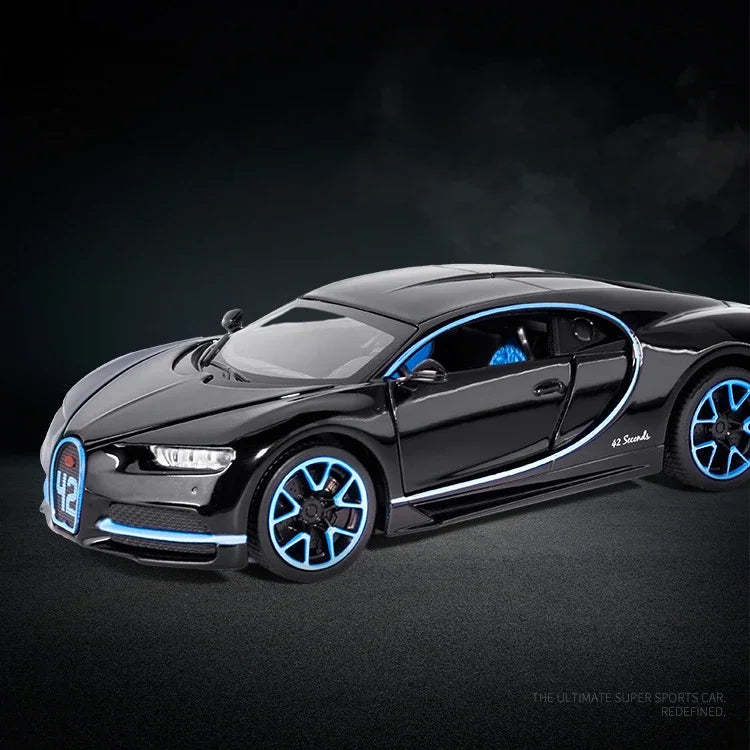 Auto Bugatti Chiron 1/32 Juguete Coleccionable con Luz y Sonido